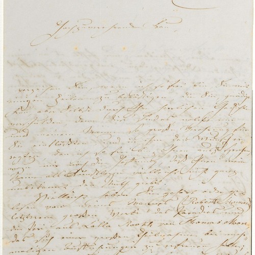 Brief Clara Schumann