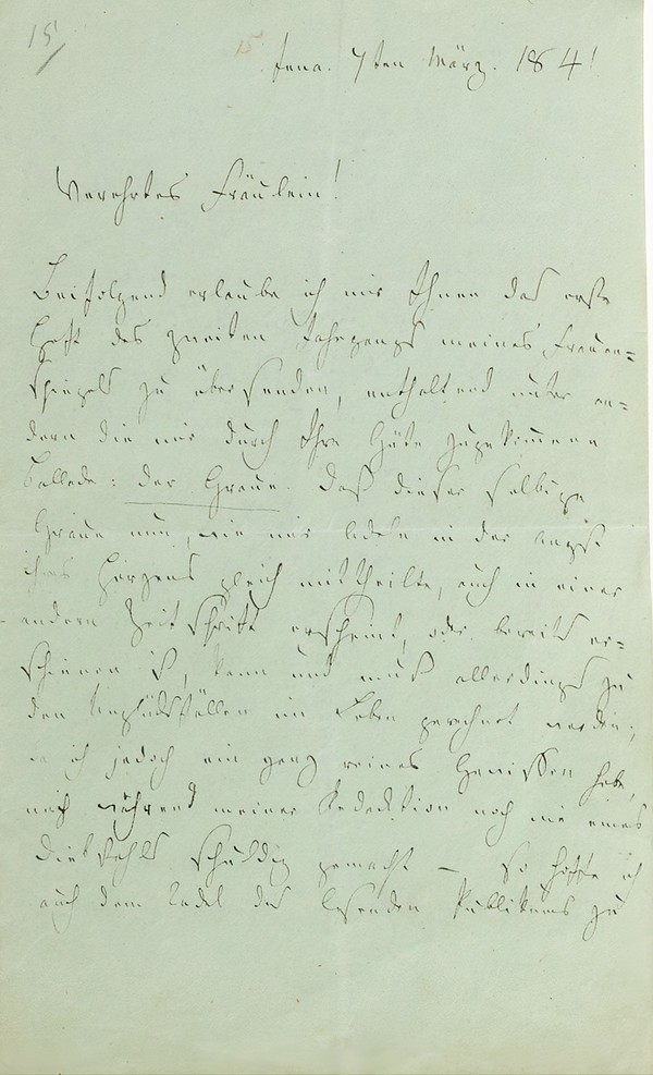 Louise Marezoll: Brief an Annette von Droste-Hülshoff vom 7. März 1841. In: Westfälisches Literaturarchiv im LWL-Archivamt, Bestand 1030-4/298.
